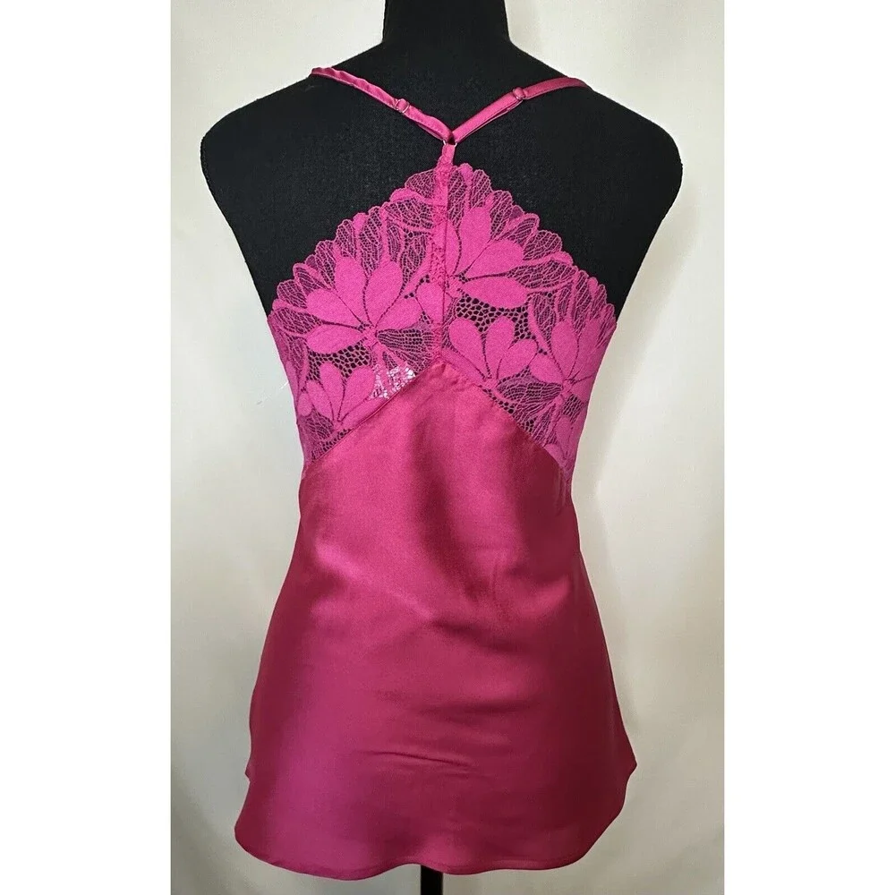 ETAM Fuchsia Lace Feminine Romantic Camisole Women's‎ SIZE SMALL NWOT
